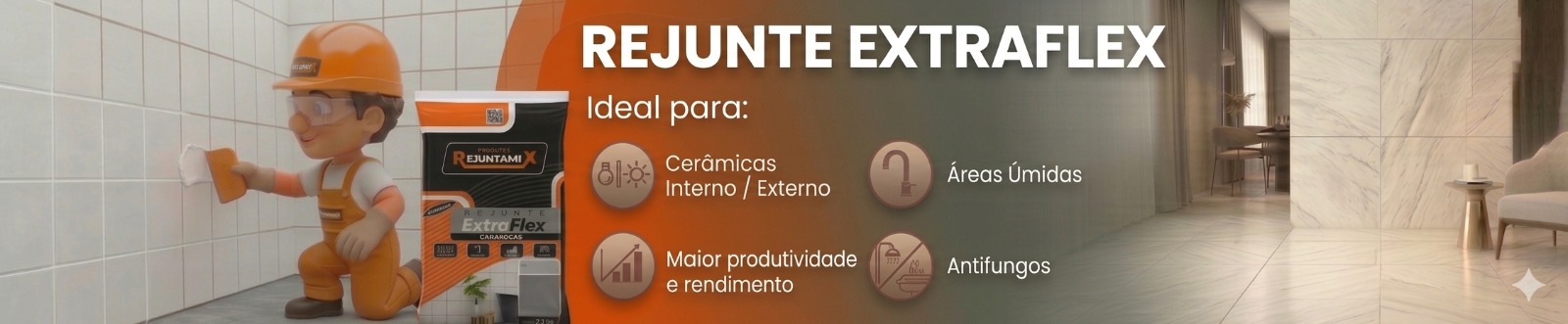 Banner Rejunte ExtraFlex Rejuntamix